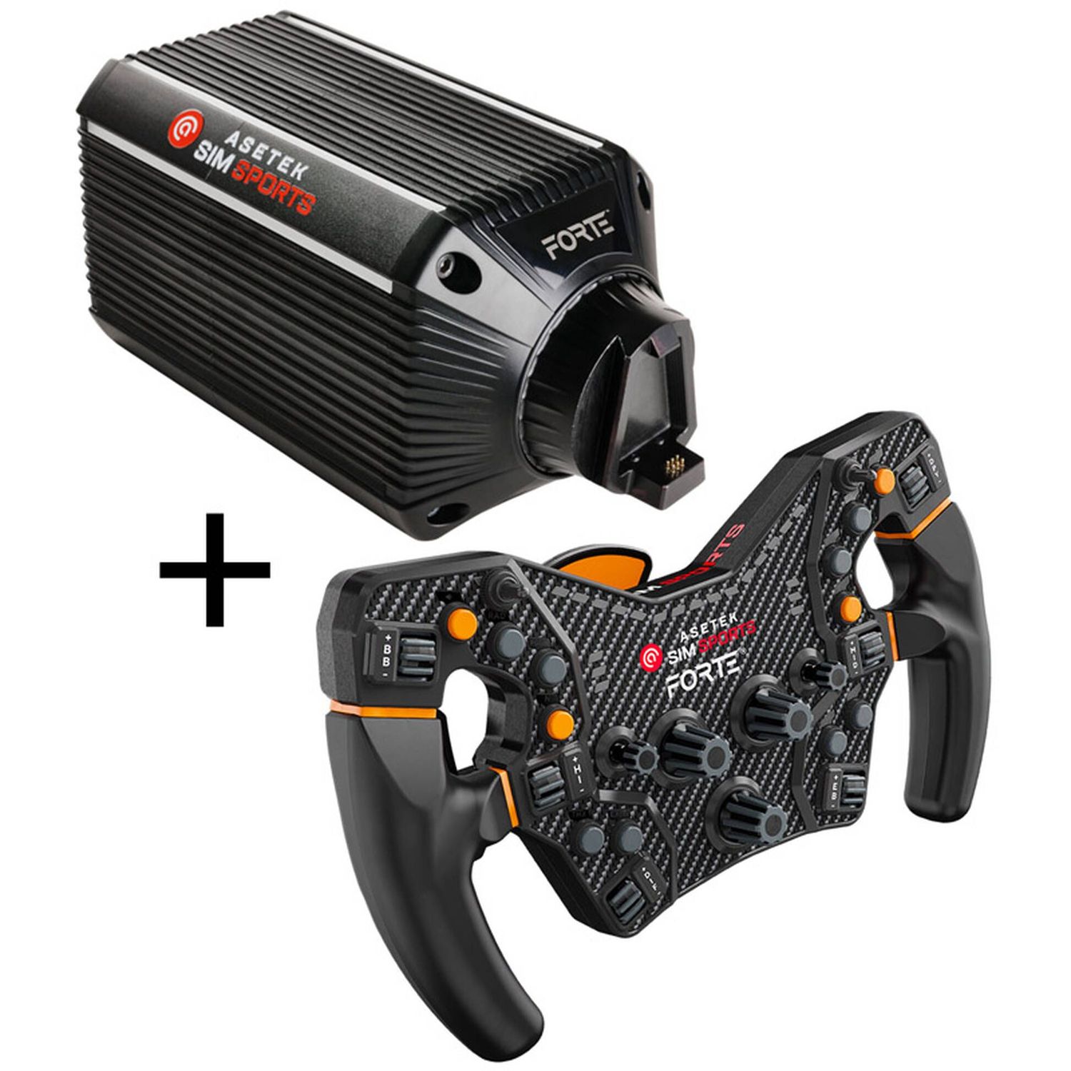 Asetek SimSports Invicta Kormánybázis (27 nm) + Forte Formula kormánykerék