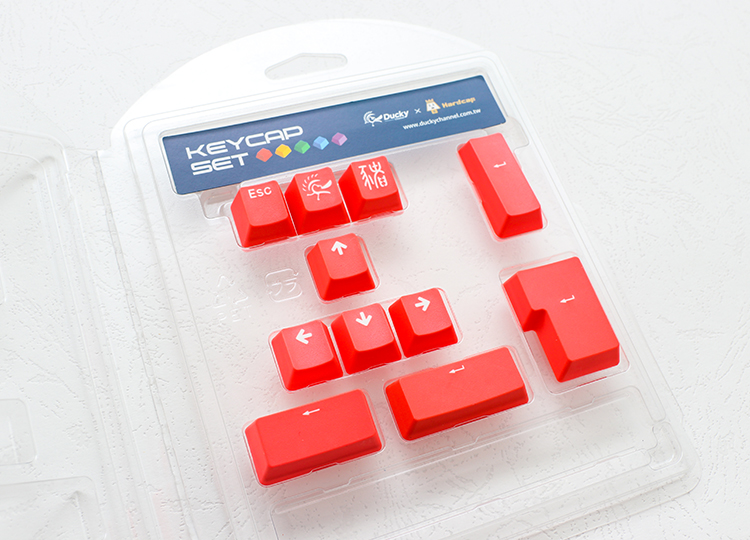 Billentyűzet kiegészítő Ducky gumi billentyűzet készlet 31db-os Piros