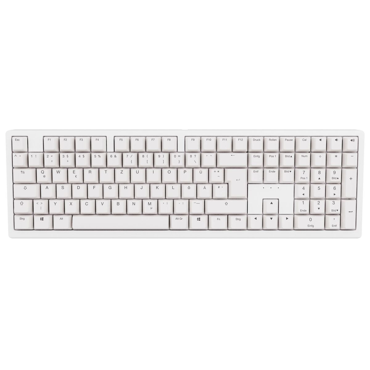 Ducky Zero 6108 Pure White Wireless Gaming Tastatur - MX2A Brown