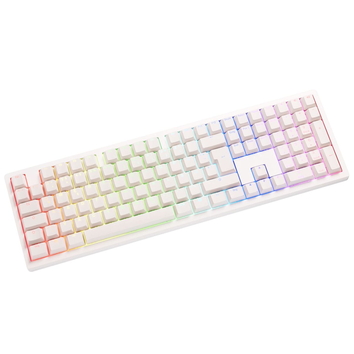 Ducky Zero 6108 Pure White Wireless Gaming Tastatur - MX2A Brown