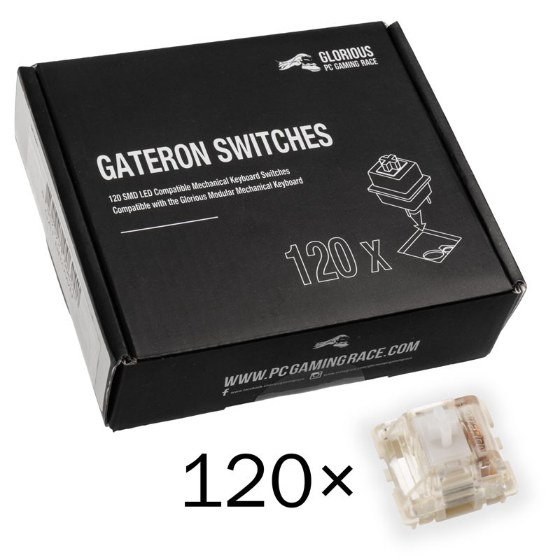Glorious PC Gaming Race Gateron Clear Switches (120 pcs)