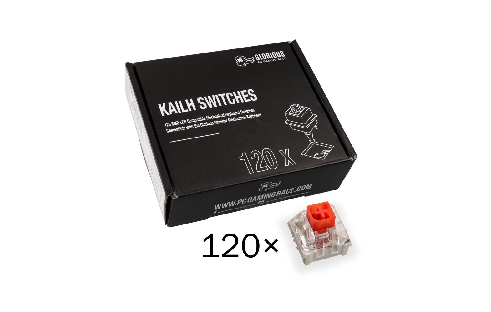 Billentyűzet kiegészítő Glorious Kailh Box Red Switch Lineáris Halk (120db)