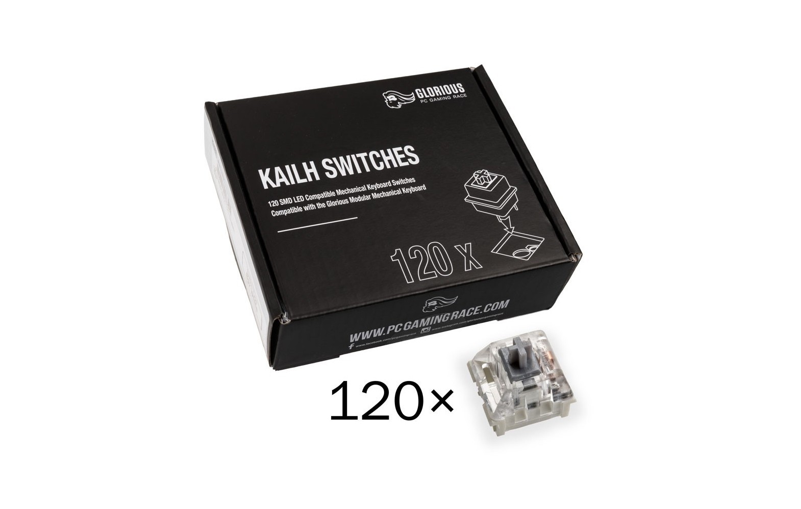 Billentyűzet kiegészítő Glorious Kailh Speed Silver Switch Lineáris Halk (120db)