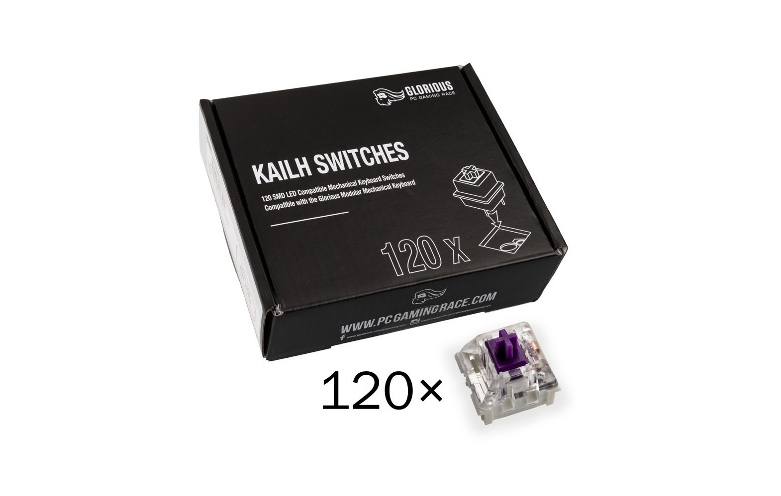 Billentyűzet kiegészítő Glorious Kailh Pro Purple Switch (120db)