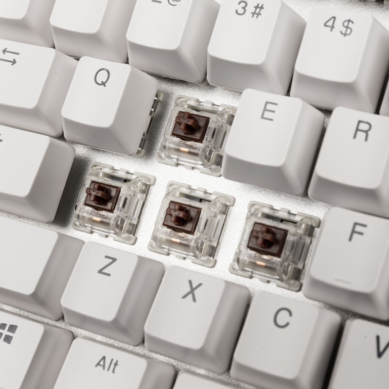 Glorious GMMK Full Size White Ice Edition - Gateron-Brown, US-Layout