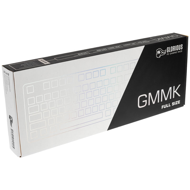 Billentyűzet Glorious GMMK Full Size White Ice Edition - Gateron-Brown, US, Fehér
