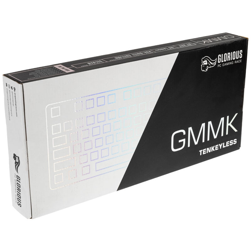 Billentyűzet Glorious GMMK TKL White Ice Edition - Gateron-Brown, US, Fehér