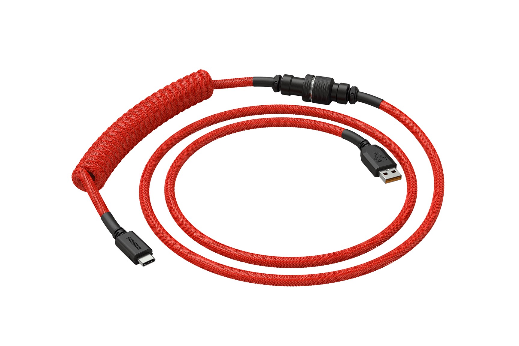 Billentyűzet kiegészítő Glorious Coiled Cable Crimson Red USB-C Spirálkábel Piros