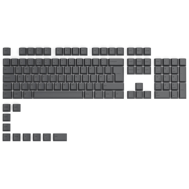 Billentyűzet kiegészítő Glorious GPBT Keycaps Szett 115db-os PBT ISO Angol (UK) Fekete