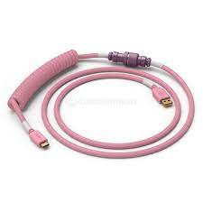 Glorious PC Gaming Race Coiled Cable Prism Pink, USB-C to USB-A Spiralcable - 1,37m, pink