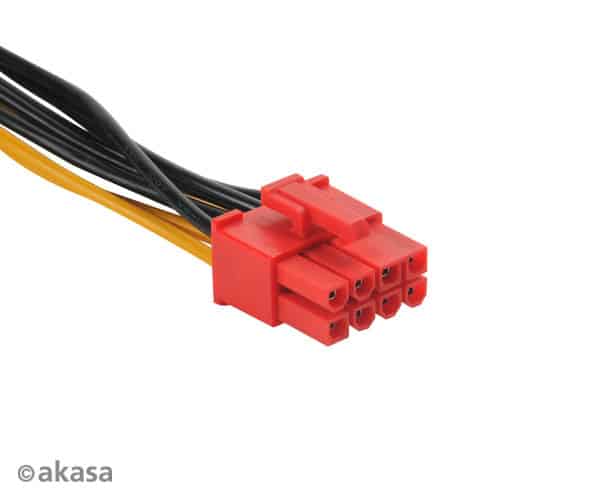 Kábel Táp Átalakító Akasa 6-Pin VGA (Male) - 8-Pin VGA (Female) 10cm