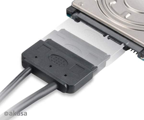 Cable SATA transformer Akasa Flexstor eSATA - 2.5 SATA HDD/SSD