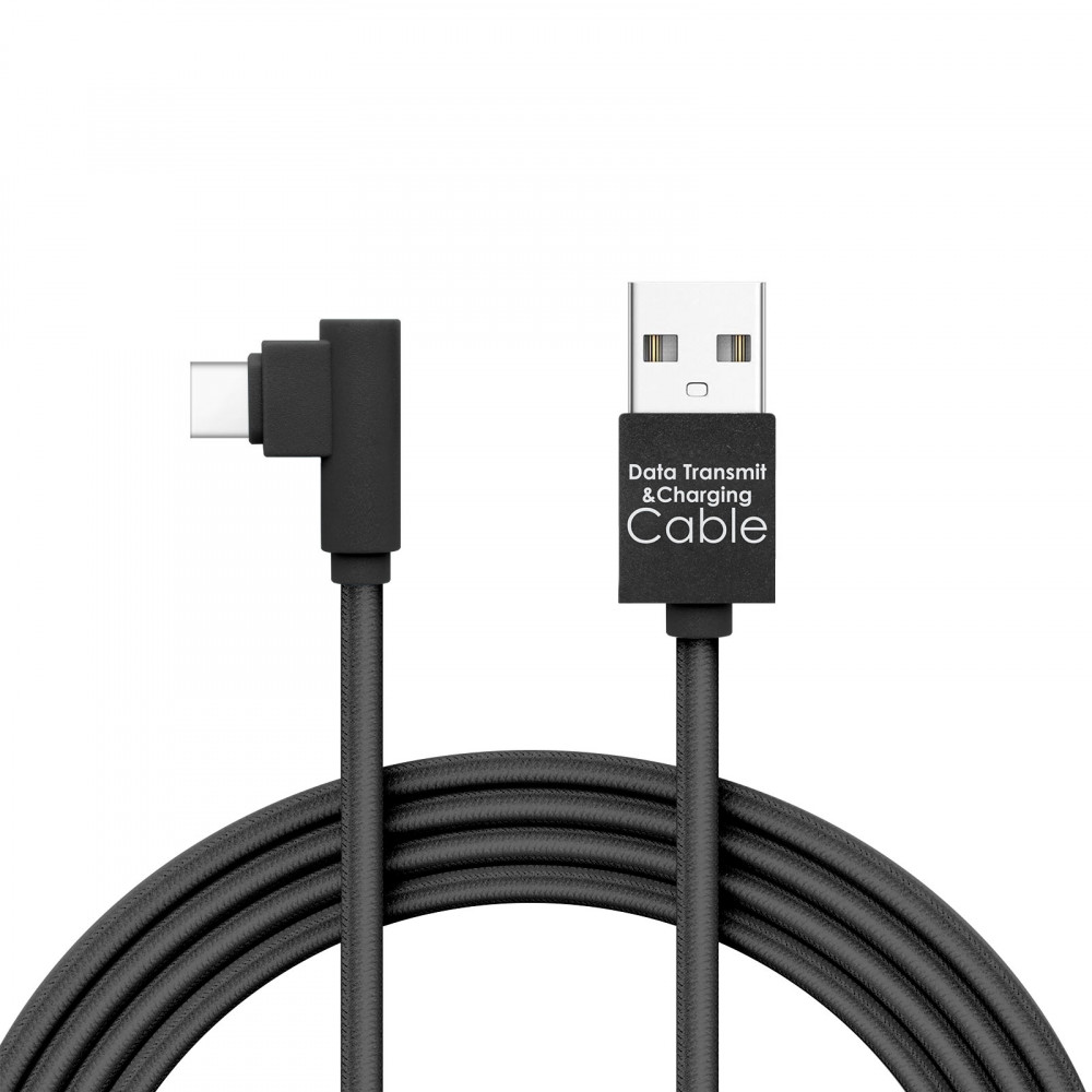 Kábel USB Összekötő Delight USB 2.0 A (Male) - 2.0 Type-C (Male) 2m Fekete 90fok