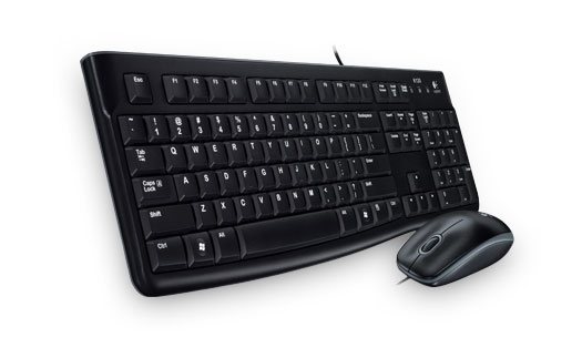 Keyboard + Mouse Logitech MK120 Desktop Membrane Black USB Hun Layout