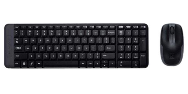 Keyboard + Mouse Logitech MK220 Membrane Black Wireless Hun Layout
