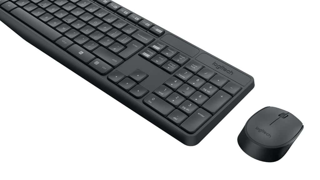 Keyboard + Mouse Logitech MK235 Membrane Black Wireless Hun Layout