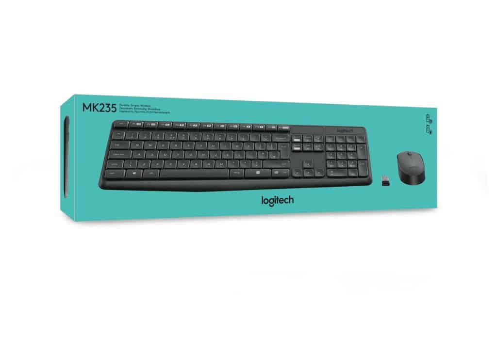 Keyboard + Mouse Logitech MK235 Membrane Black Wireless Hun Layout