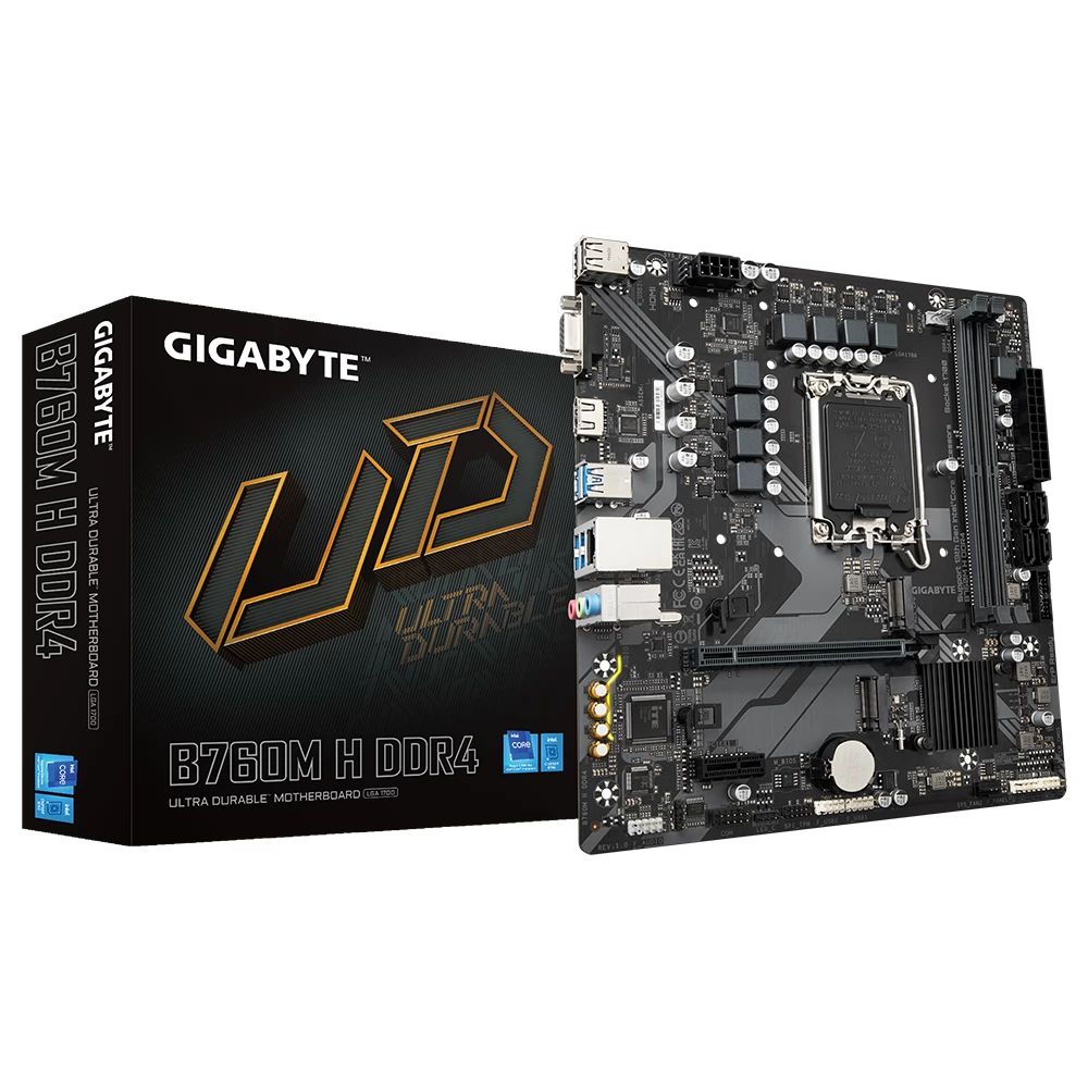 Alaplap Gigabyte B760M H DDR4 mATX S1700 DDR4