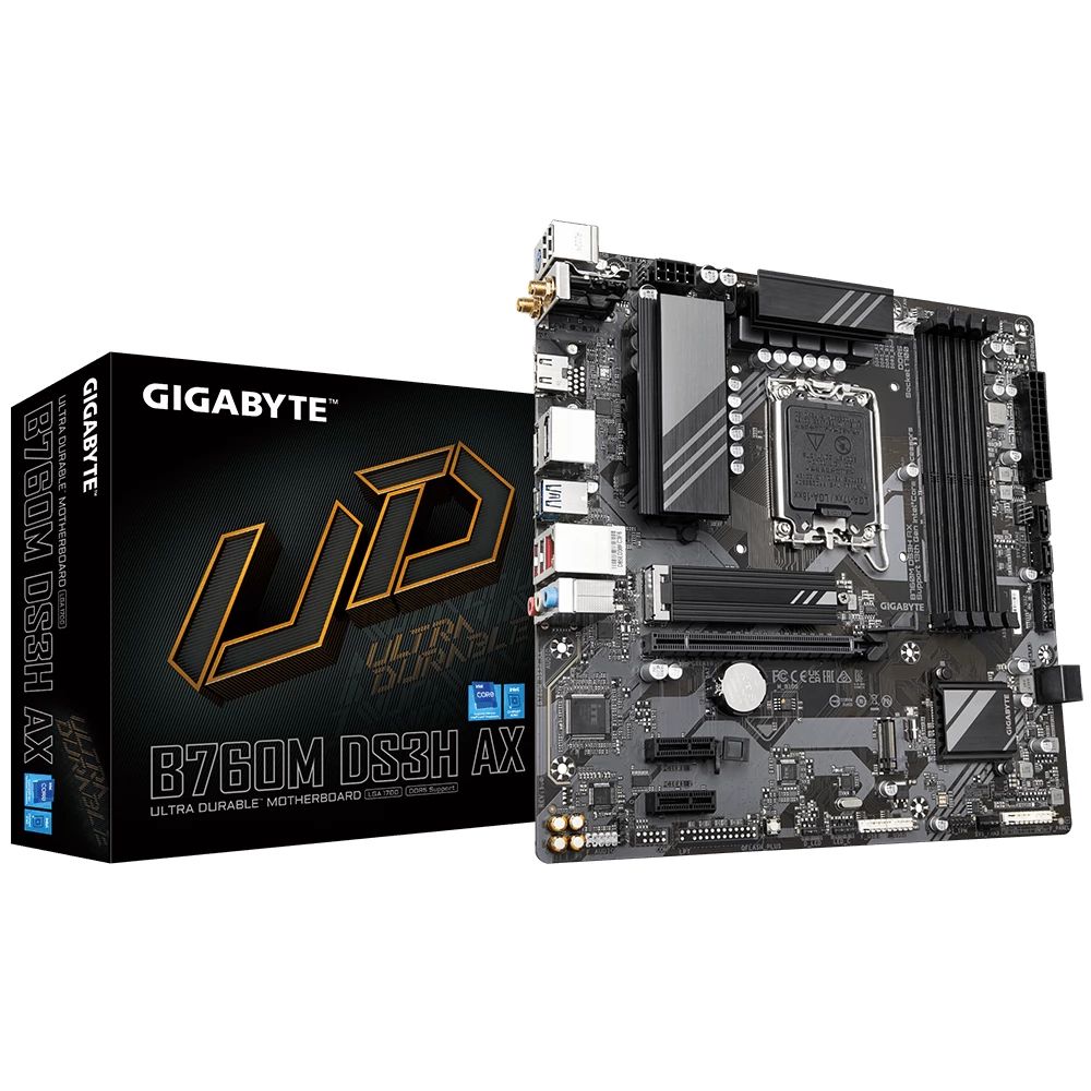 Alaplap Gigabyte B760M DS3H mATX S1700 DDR5