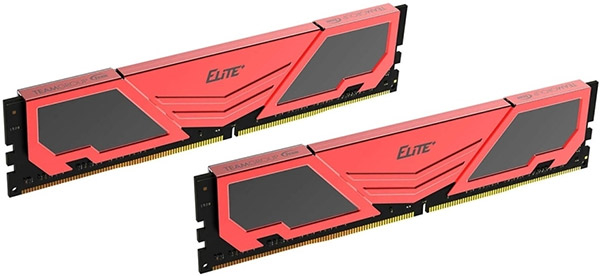 Memory / TeamGroup / RAM DDR4 16GB (2x8) 3200MHz Teamgroup Elite Plus  Black/Red
