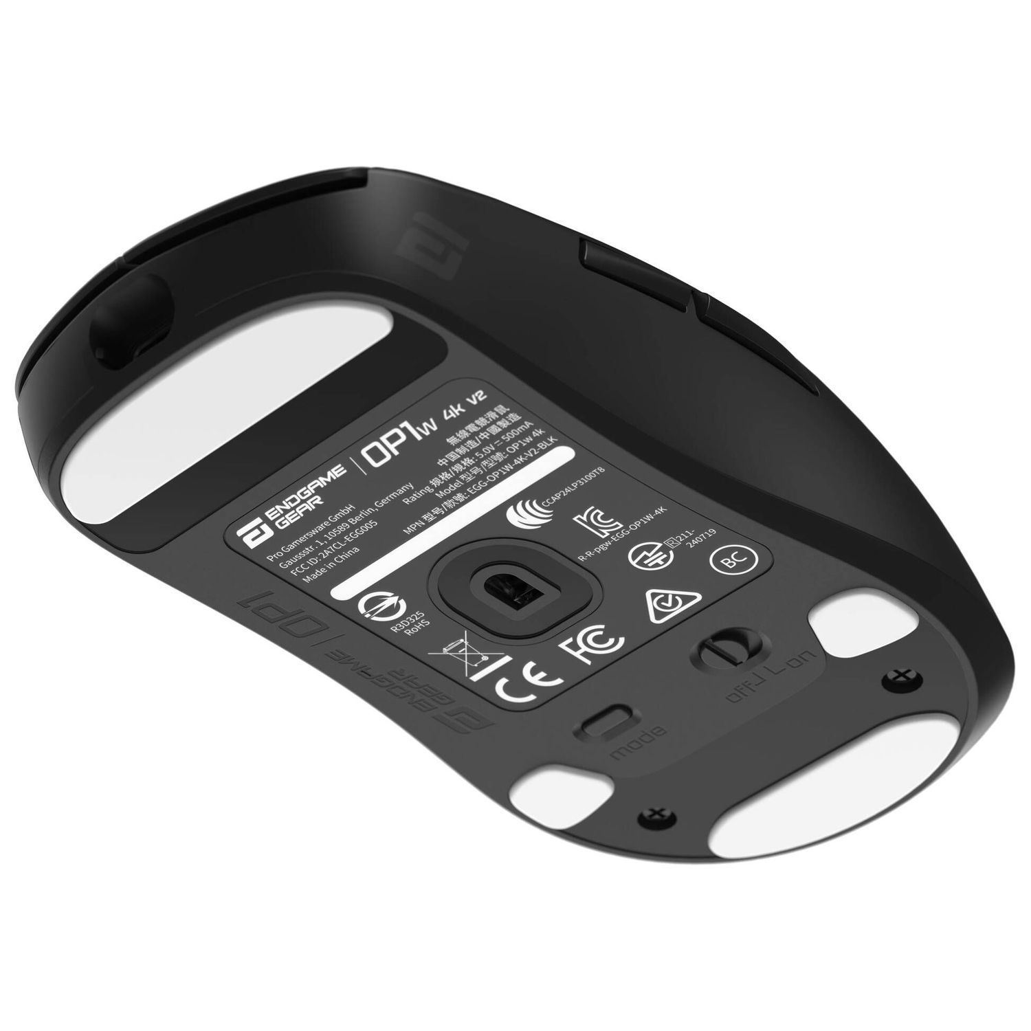 Endgame Gear OP1w 4k v2 Wireless Gaming Mouse, 4,000Hz - black