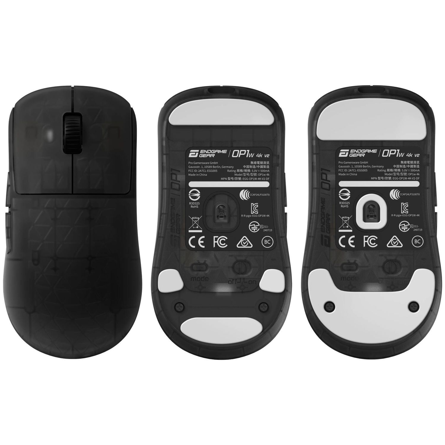 Endgame Gear OP1w 4k v2 Wireless Gaming Mouse, 4,000Hz - Dark Frost