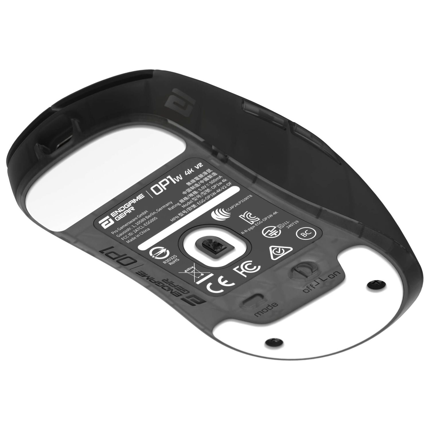 Endgame Gear OP1w 4k v2 Wireless Gaming Mouse, 4,000Hz - Dark Frost