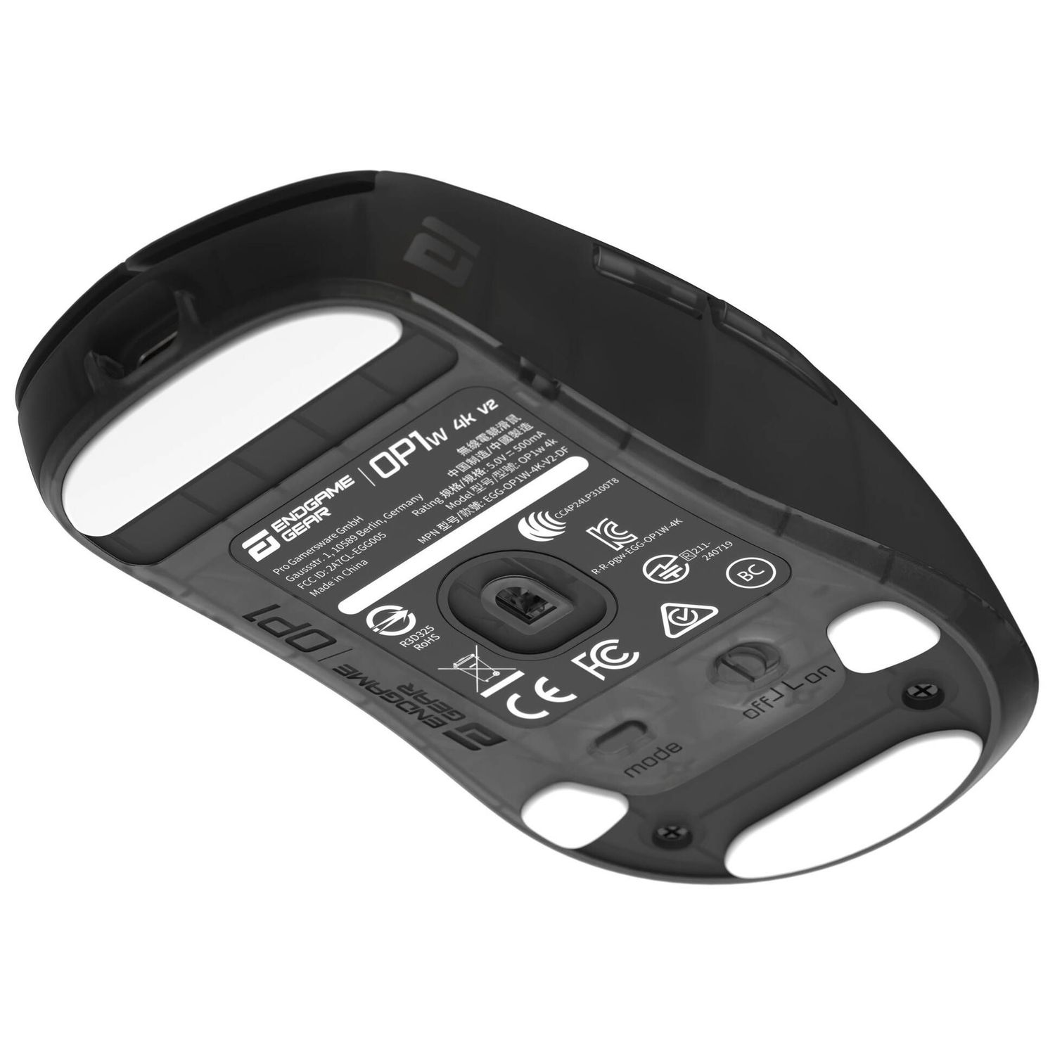 Endgame Gear OP1w 4k v2 Wireless Gaming Mouse, 4,000Hz - Dark Frost