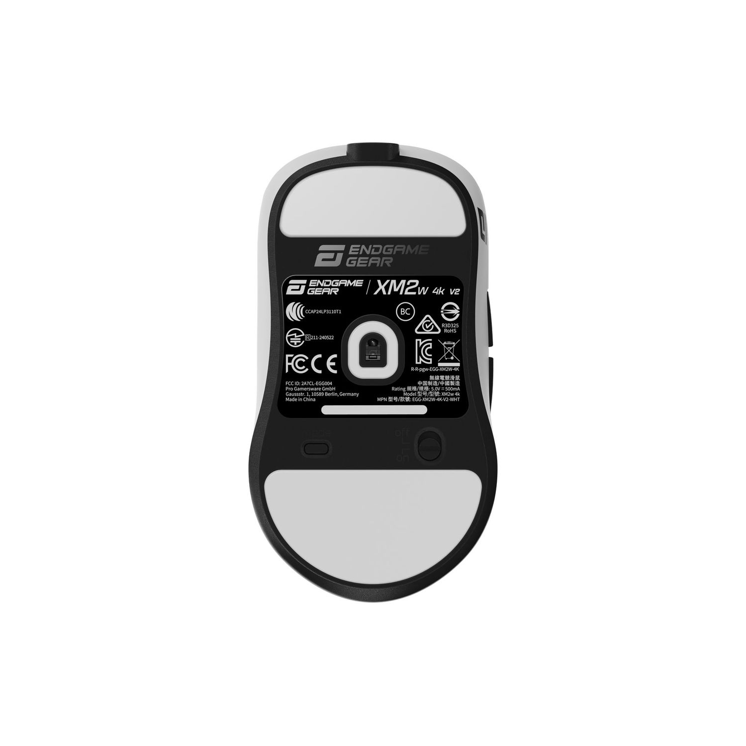 Endgame Gear XM2w 4k v2 Gaming Mouse, 4,000Hz - White