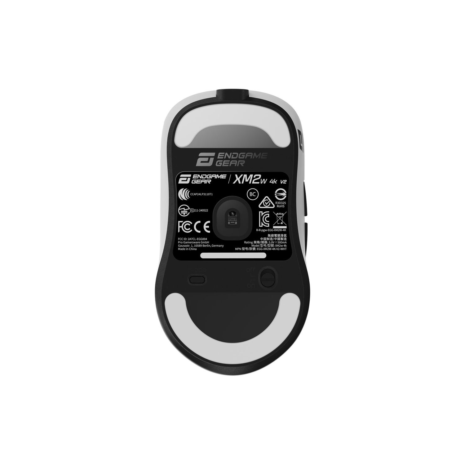 Endgame Gear XM2w 4k v2 Gaming Mouse, 4,000Hz - White