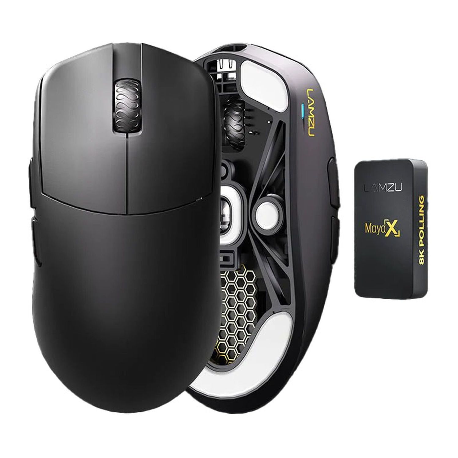 Lamzu Maya X Gaming Maus, 8.000Hz - Charcoal Black