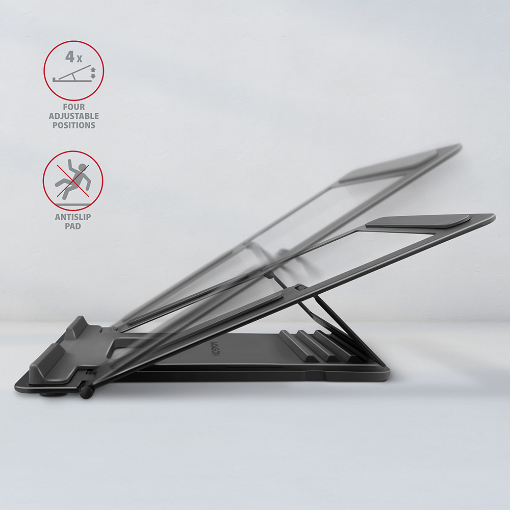 Tablet / notebook tartó Axagon STND-L 10"-16" Alu, fekete
