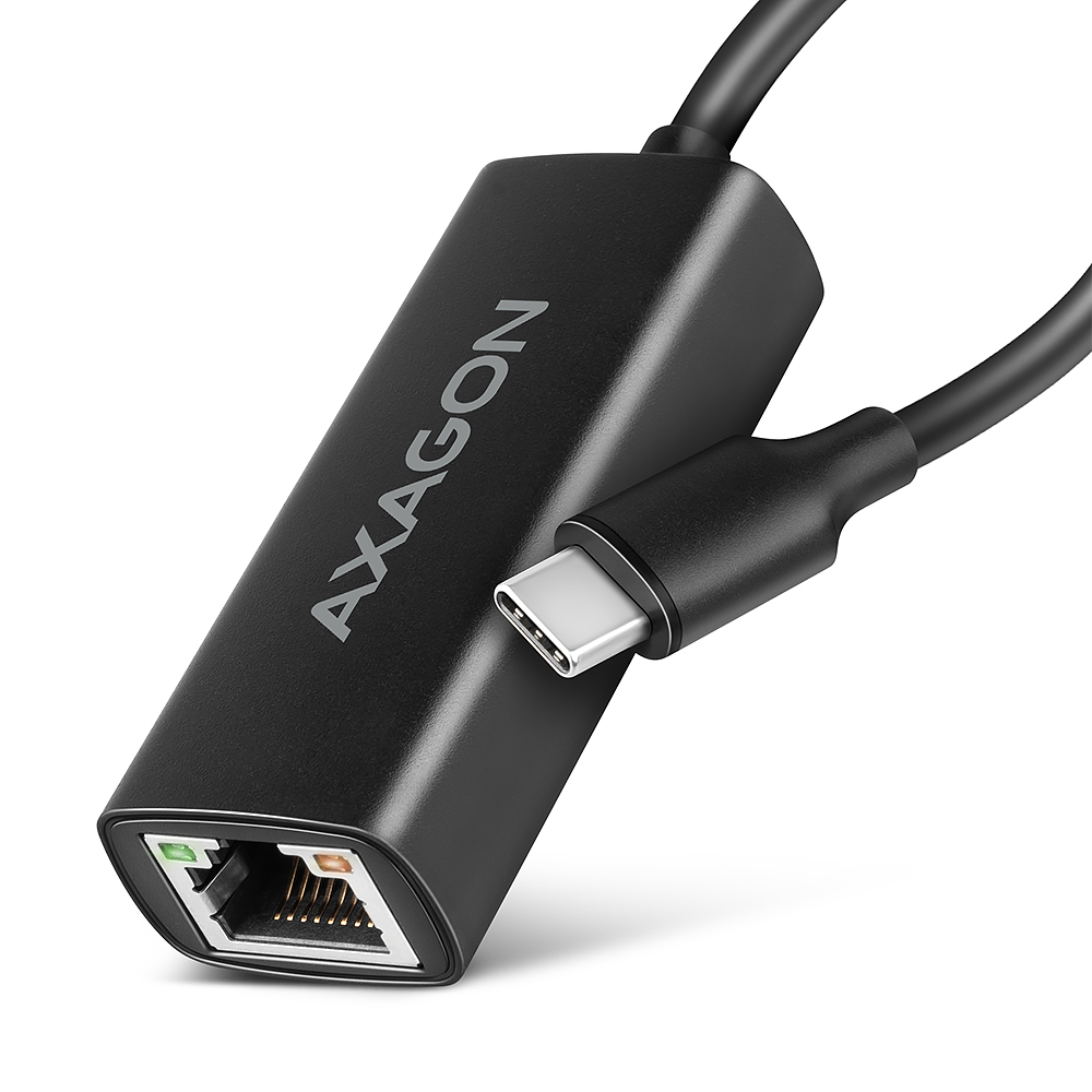 Ethernet Adapter AXAGON ADE-ARC USB-C Gigabit, fekete