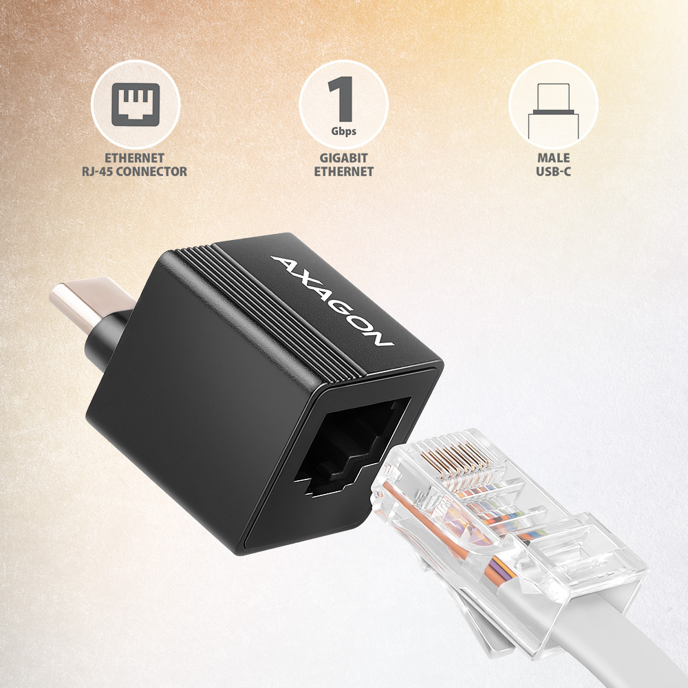 Ethernet Adapter AXAGON ADE-MINIC USB-C 3.2 Gigabit