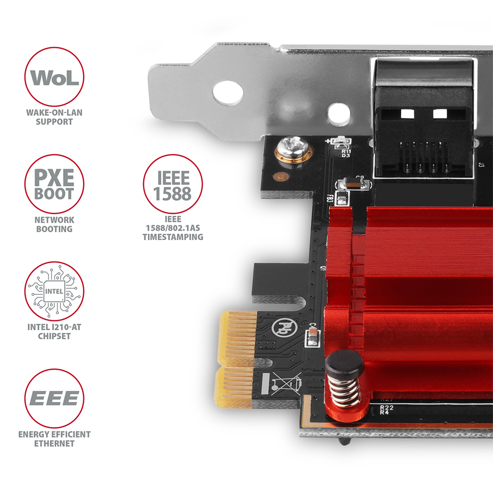 Ethernet Adapter AXAGON PCEE-GIX PCIe Gigabit Ethernet