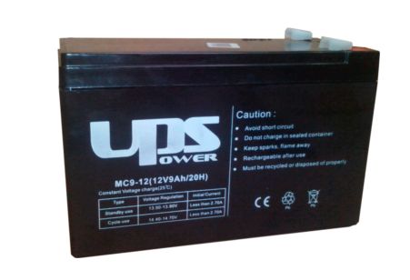 Lead battery 12V/9.0Ah (7.2-es méret / széles saru)
