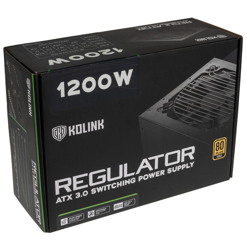 Tápegység Kolink Regulator 80 PLUS Gold, ATX 3.0, PCIe 5.0, modular - 1200 Watt