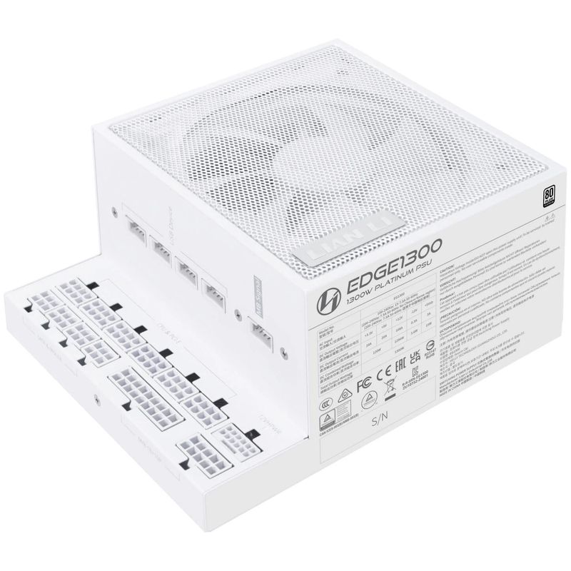 Lian Li EDGE EG1300 80 PLUS Platinum, PCIe 5.1, ATX 3.1 - 1300 Watt, white