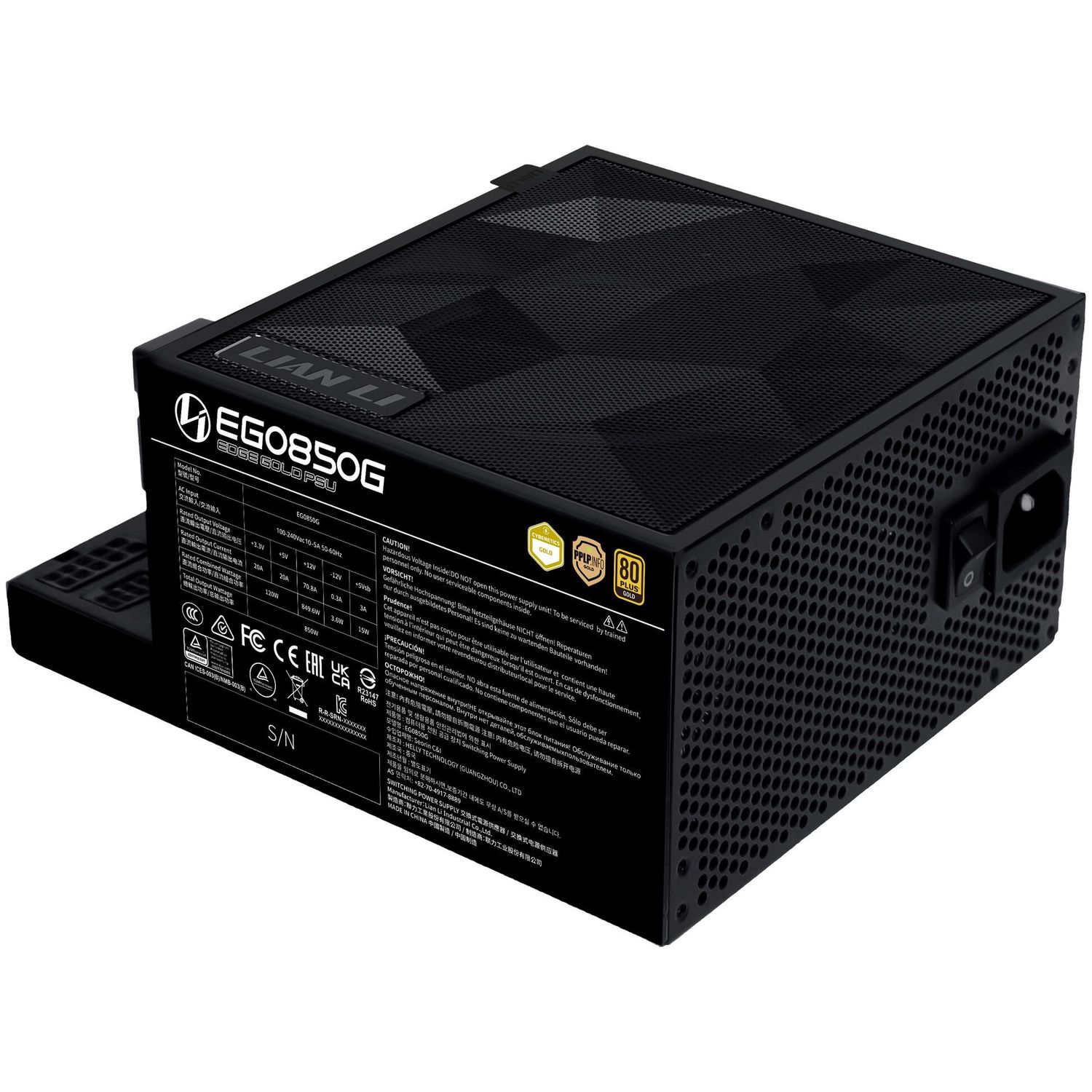 Tápegység Lian Li EDGE EG850 80 PLUS Gold, PCIe 5.1, ATX 3.1 - 850 watt, fekete