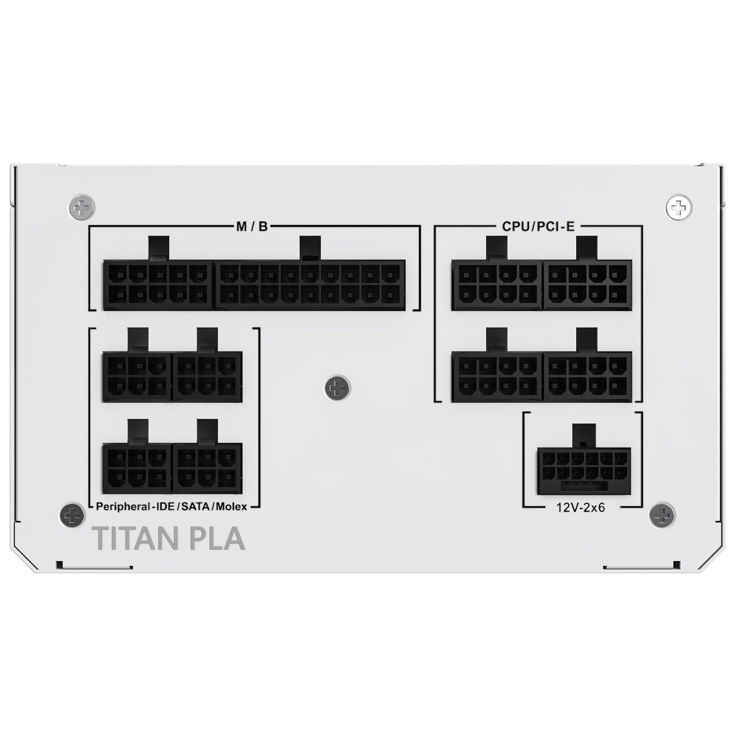 Montech Titan PLA 750W - 80 PLUS & Cybenetics Platinum, modular, PCIe 5.1 - 750 W, white