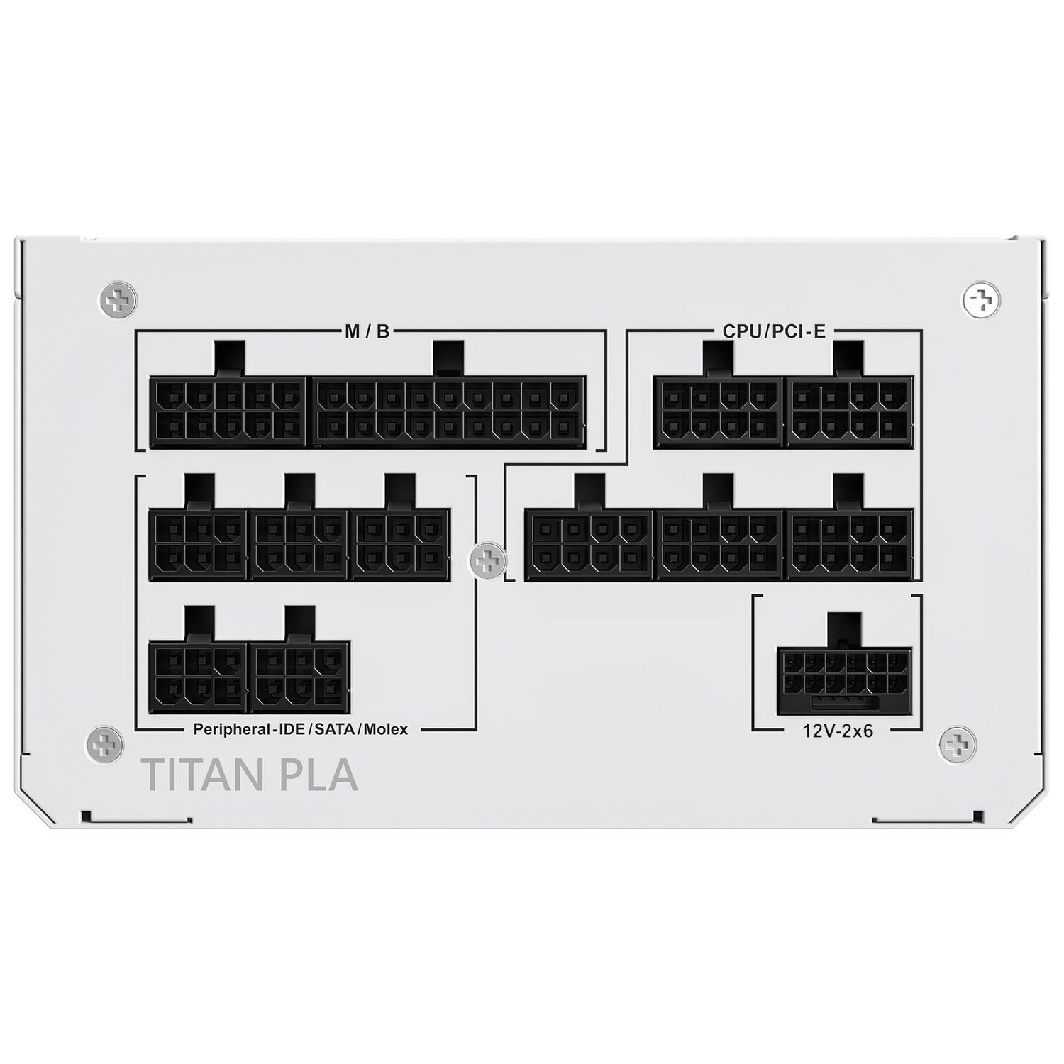 Montech Titan PLA 850W - 80 PLUS & Cybenetics Platinum, modular, PCIe 5.1 - 850 W, white