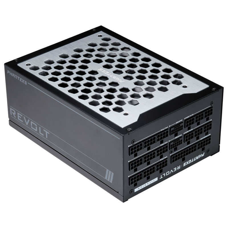 Tápegység PHANTEKS Revolt 1600W Titanium, ATX 3.0, PCIe 5.0 Moduláris kábel nélkül, fekete