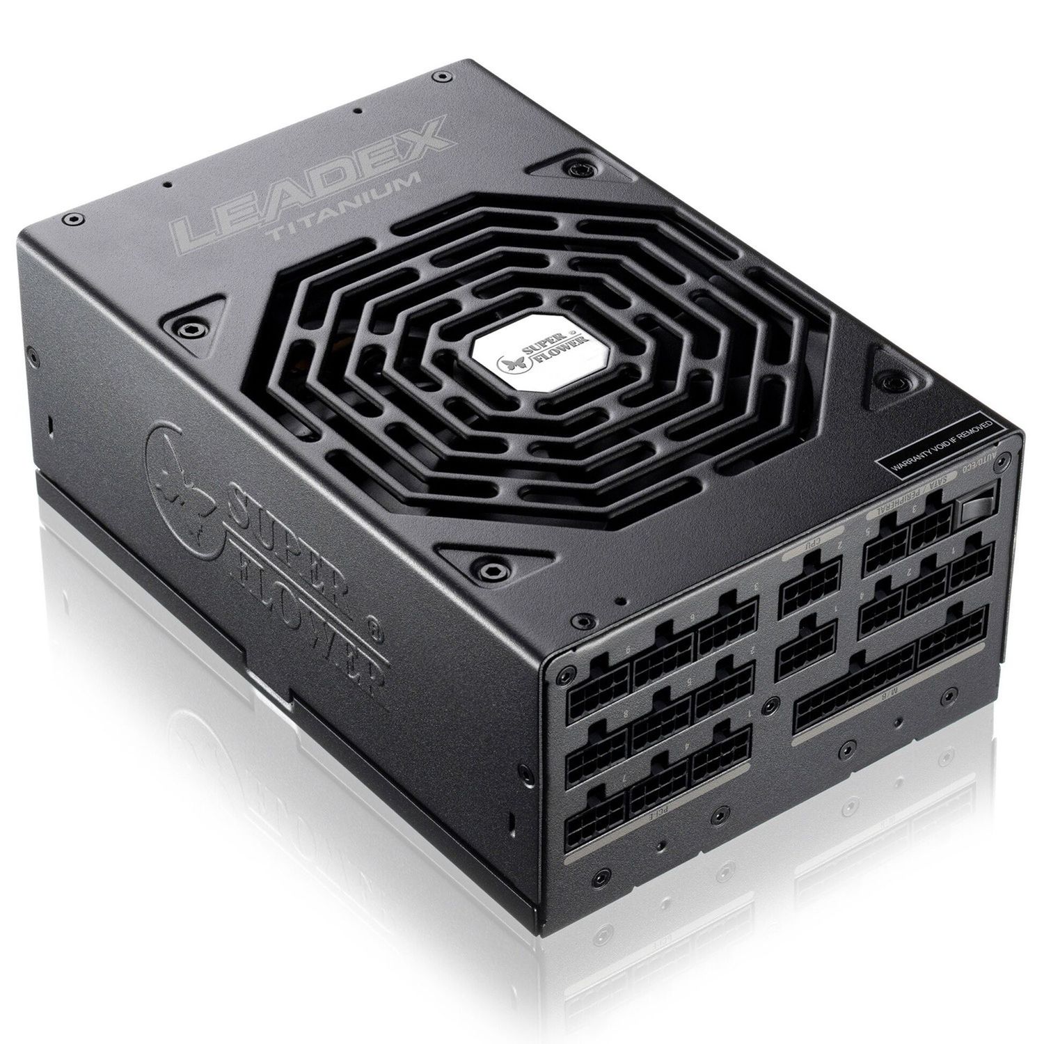 Tápegység Super Flower LEADEX TITANIUM 1600W 80 PLUS, PCIe 5.1, ATX3.1, fekete