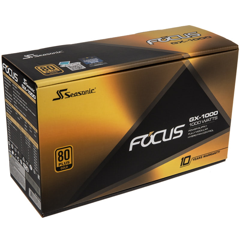 Tápegység Seasonic Focus GX-1000 1000W 12cm ATX BOX 80+ Gold Moduláris