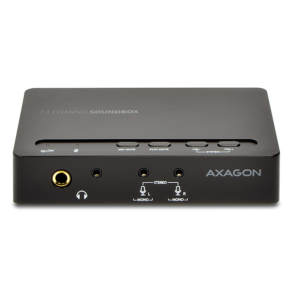 Hangkártya AXAGON USB ADA-71 Soundbox, USB 2.0 , 7.1, SPDIF