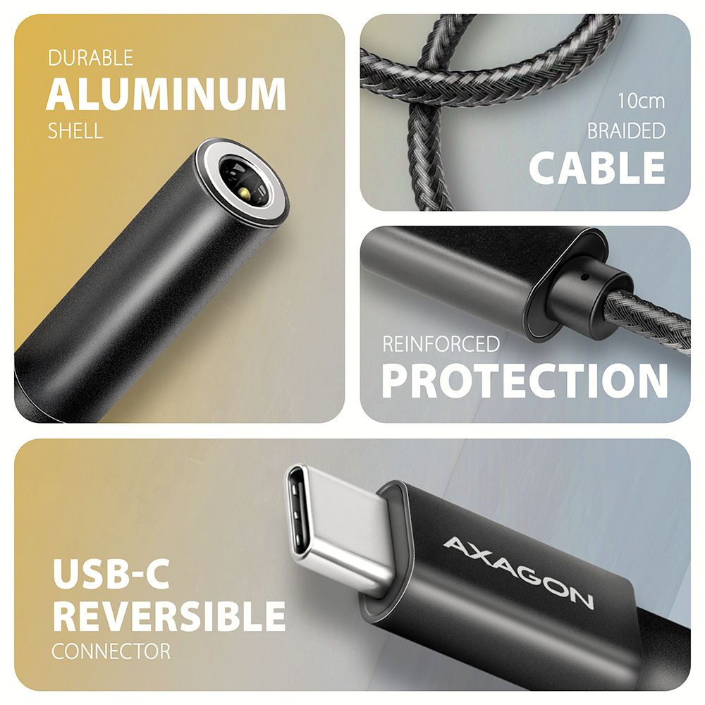 AXAGON ADA-HC USB-C – Hi-Res DAC Audio Adapter