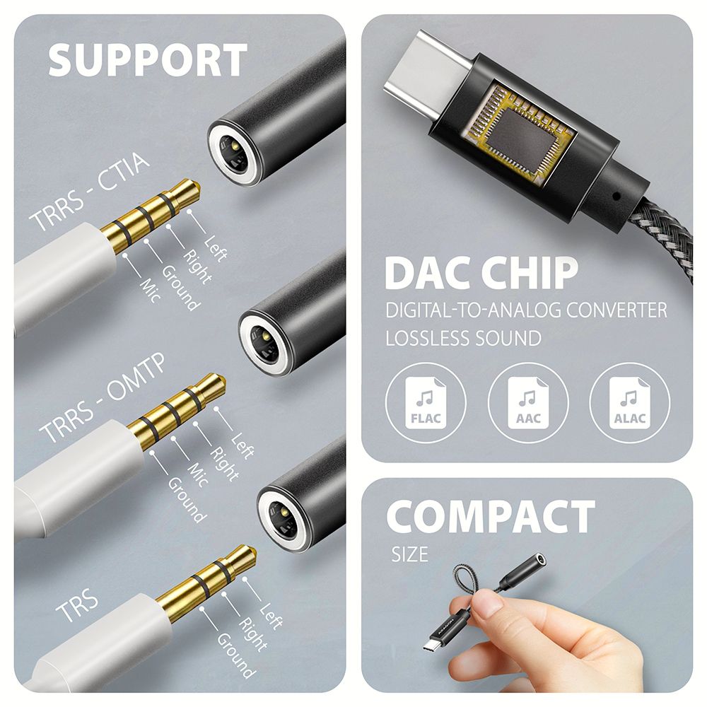 AXAGON ADA-HC USB-C – Hi-Res DAC Audio Adapter