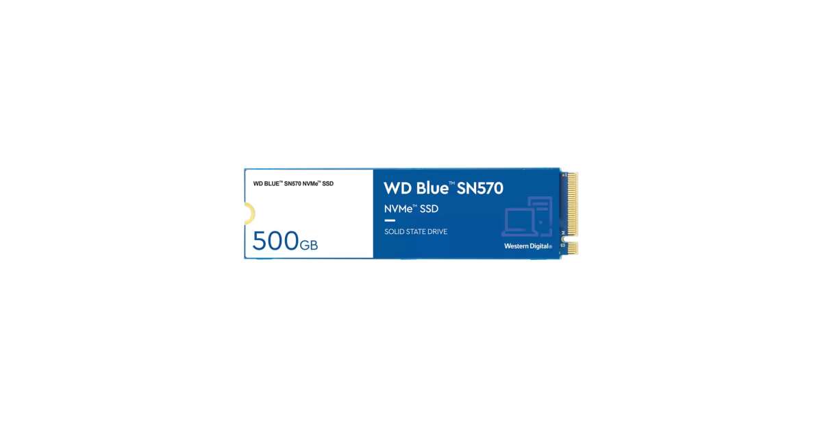 SSD M.2 WD 3D 500GB Blue SN570 NVMe 2280