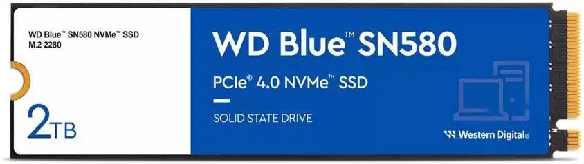 SSD M.2 WD 2TB Blue SN580 PCIe Gen4 NVMe 2280