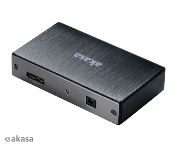 Akasa Connect 4SV Compact 4 Port USB3.0 Hubs Brushed Aluminium Body